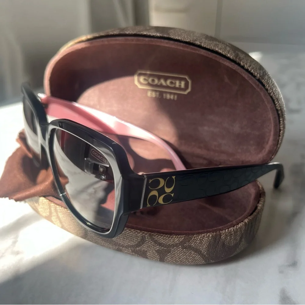 Coach Black Sunglasses with Signature Case